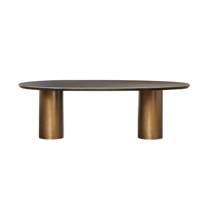 Adela Dining Table - Large - Tobacco | Brass