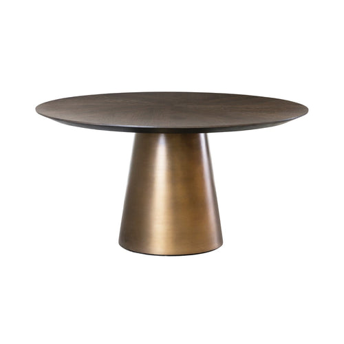 Aldo Dining Table - Medium - Tobacco | Brass
