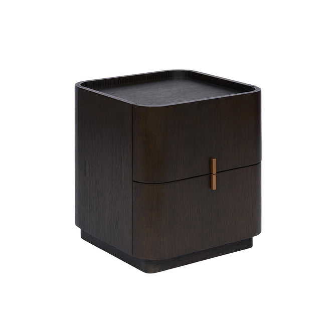 Maverick Bedside - Tobacco | Brass