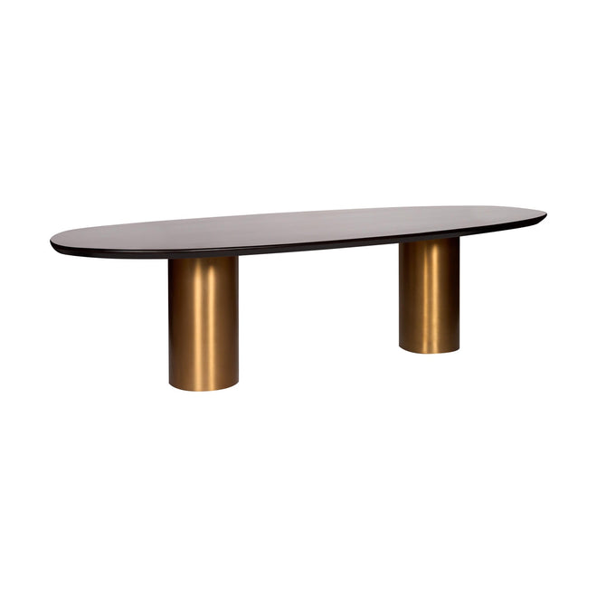 Adela Dining Table - Large - Tobacco | Brass