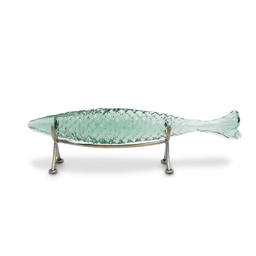 Glass Sakana Fish On Stand, Small