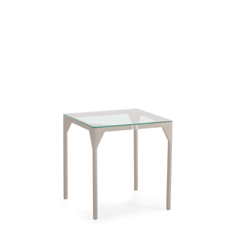 Ribs Square Side Table - White Wash