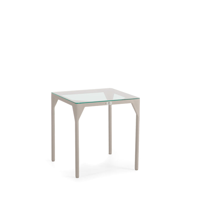 Ribs Square Side Table - White Wash