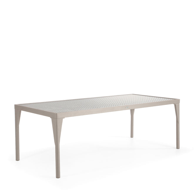 Ribs Rectangle Dining Table - White Wash