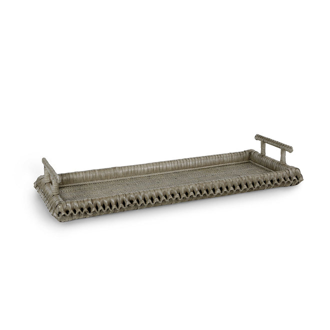 Kenis Braided Rectangle Tray - Grey