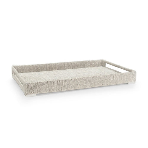 Woodside Rect Tray, Lg, White Sand