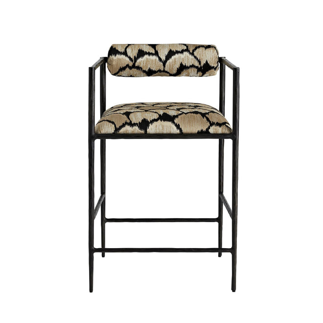 Barbana Counter Stool Ocelot Embroidery