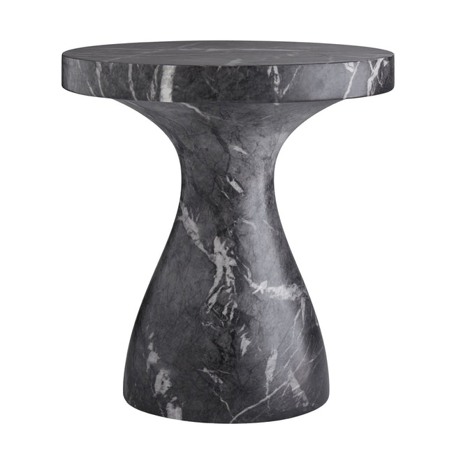 Serafina Large Accent Table - Black Faux Marble