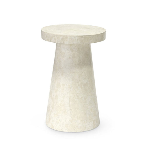 Foley Stone Od Side Table Tall, White