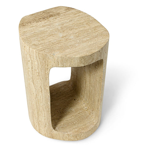 Bianca Travertine Side Table