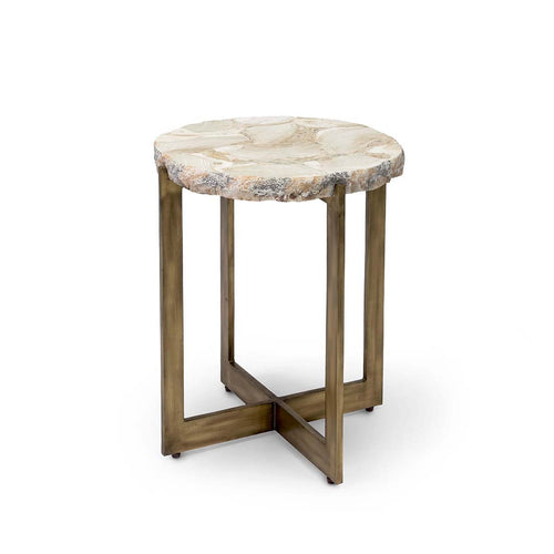 Durham Fossilized Clam Side Table