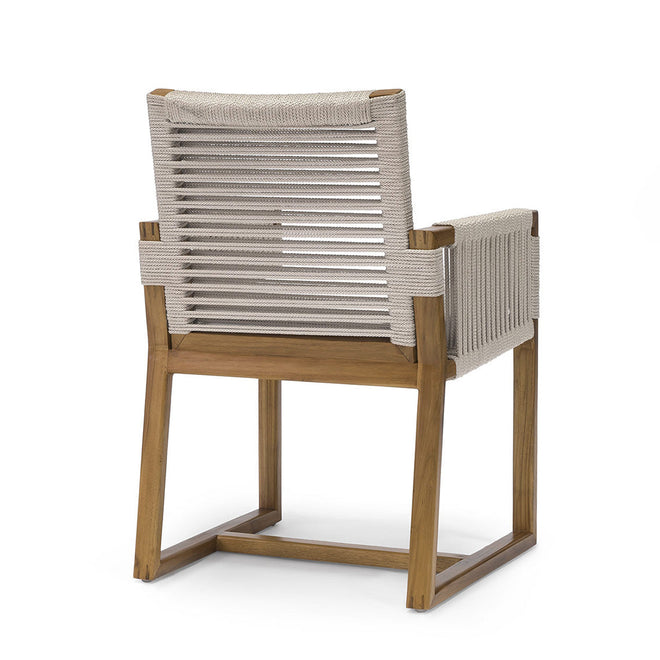 San Martin Outdoor Arm Chair Taupe - Sailcloth Salt 64 Fabric