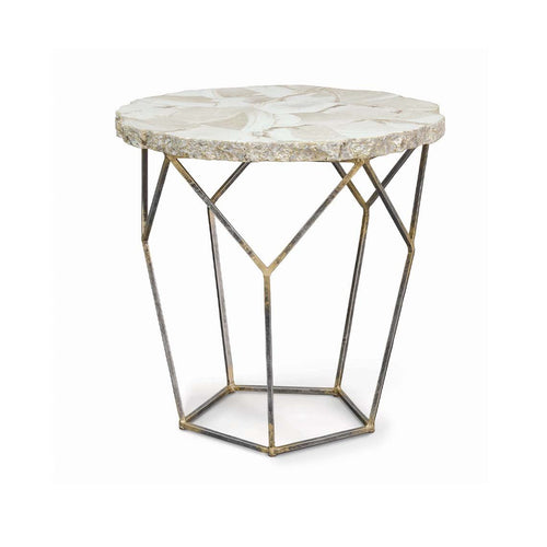 Loren Fossilized Clam Side Table