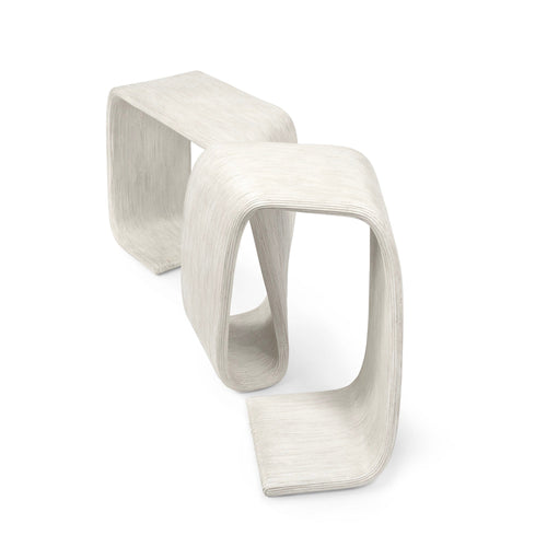 Allegro Rattan Console Table White