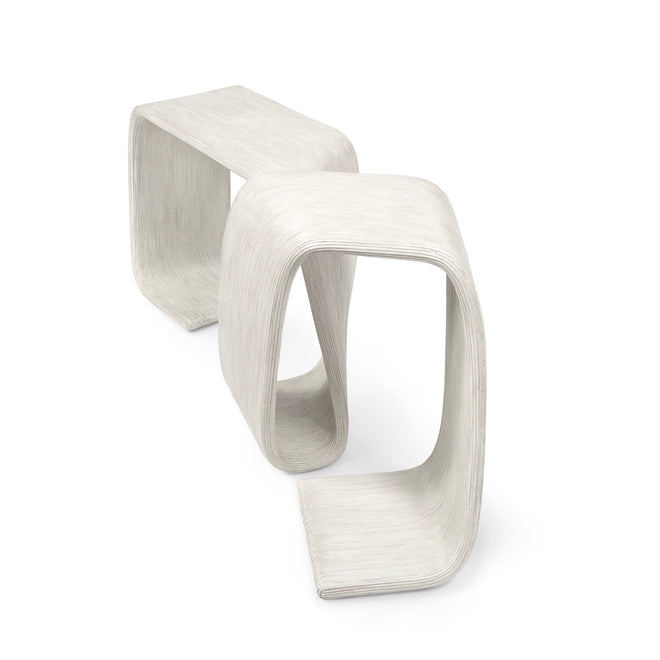 Allegro Rattan Console Table White