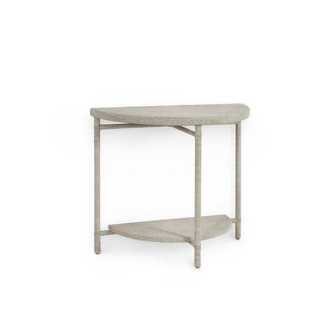 Monarch Demilune Table, White Sand