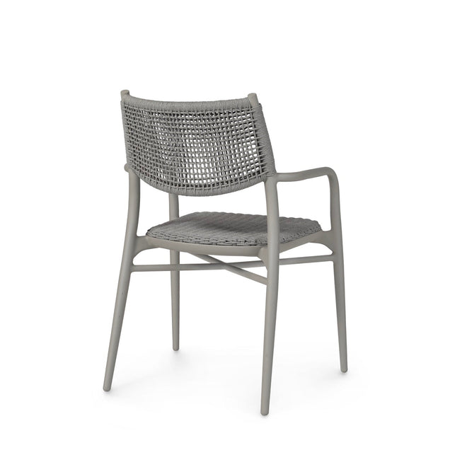 Cody Outdoor Stackable Arm Chair Pebble