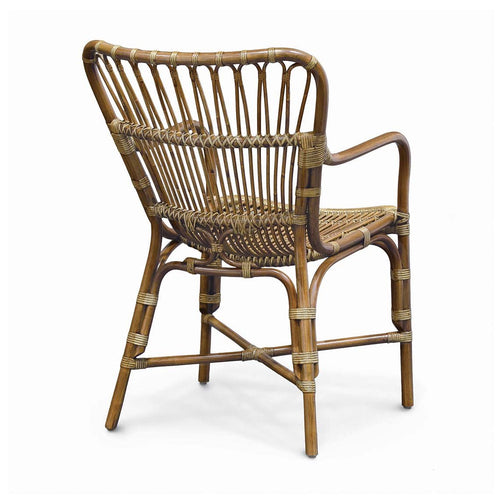 Retro Rattan Dining Arm Chair