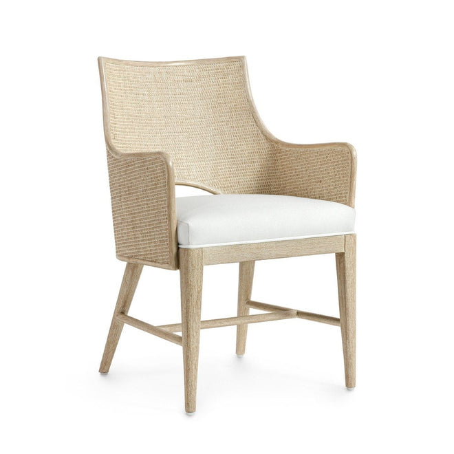 Avalon Arm Chair, Cerused White