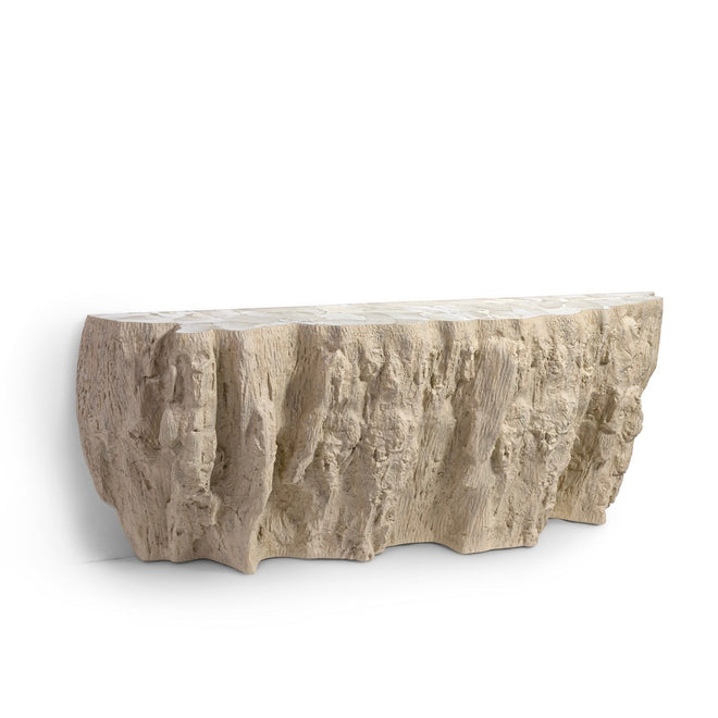 Camilla Fossilized Clam Console Table Long