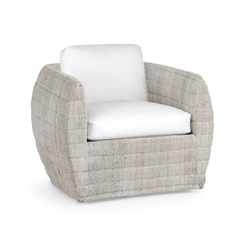 Ventura Swivel Lounge Chair, White Wash