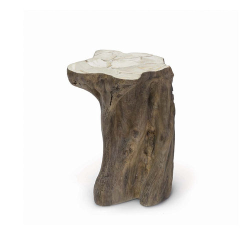 Chloe Fossilized Clam Stump Table