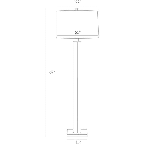 Norman Floor Lamp - Polished Nickel