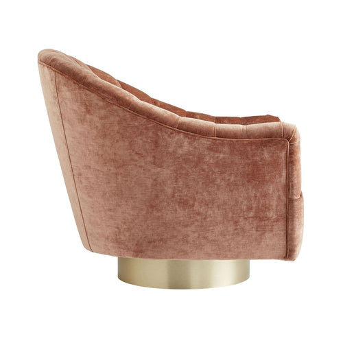 Springsteen Chair Dusty Rose Velvet Swivel