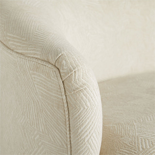 Duprey Settee Textured Ivory Grey Ash