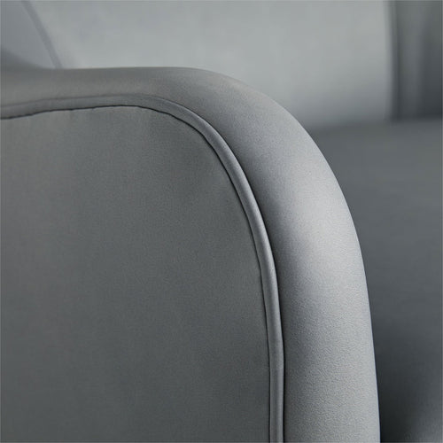 Delfino Chair Anchor Grey Leather Swivel