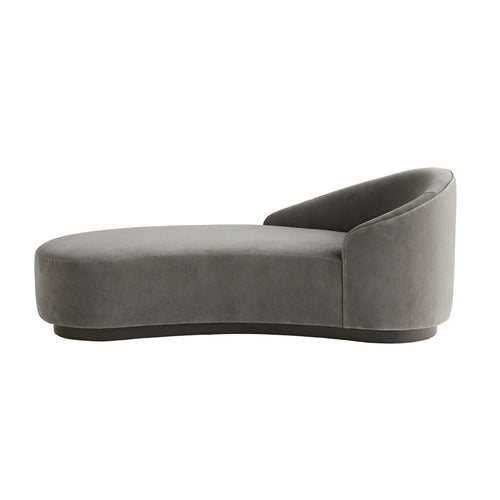 Turner Chaise Sharkskin Velvet Grey Ash