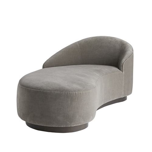 Turner Chaise Sharkskin Velvet Grey Ash