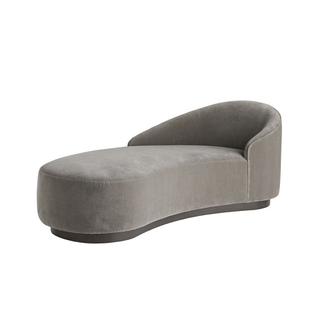 Turner Chaise Sharkskin Velvet Grey Ash