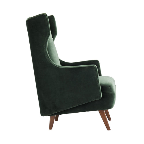 Budelli Wing Chair Forest Velvet