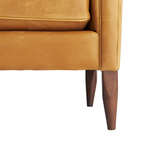 Vincent Sofa - Butterscotch Leather Dark Walnut