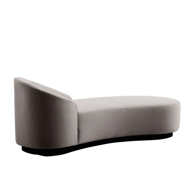 Turner Chaise Sharkskin Velvet Grey Ash, Right Arm