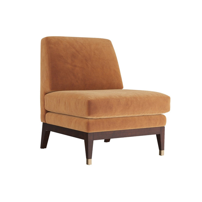 Sawyer Chair Cider Velvet Dark Walnut