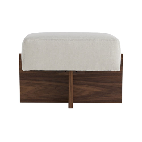 Tuck Ottoman Bone Linen