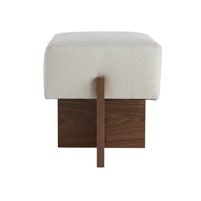 Tuck Ottoman Bone Linen