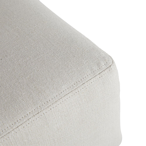 Tuck Ottoman Bone Linen