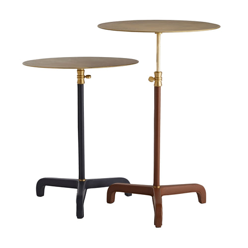 Addison Large Accent Table - Brown Leather