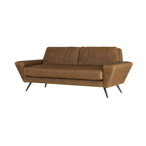 Vidara Sofa Butterscotch Leather Dark Walnut