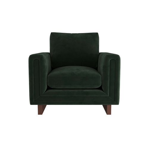 Lovell Chair Forest Velvet Dark Walnut