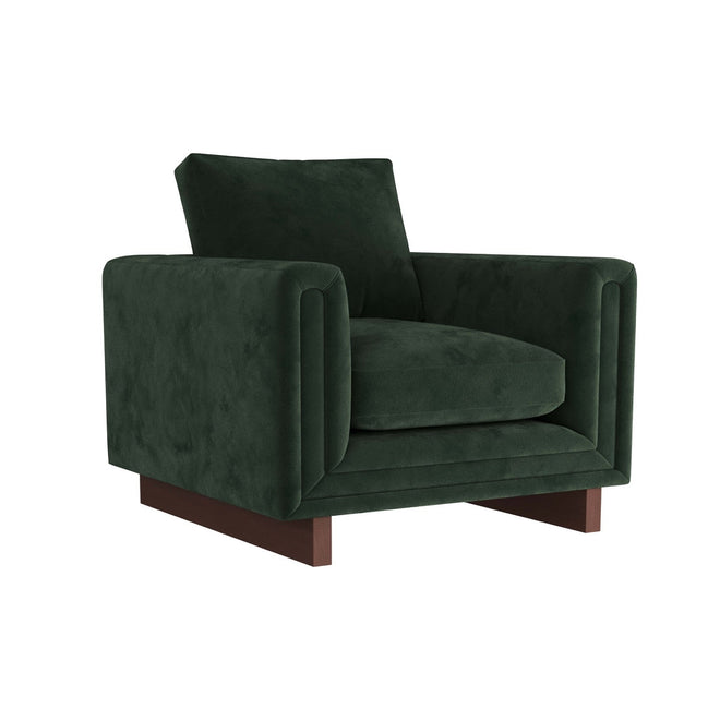 Lovell Chair Forest Velvet Dark Walnut