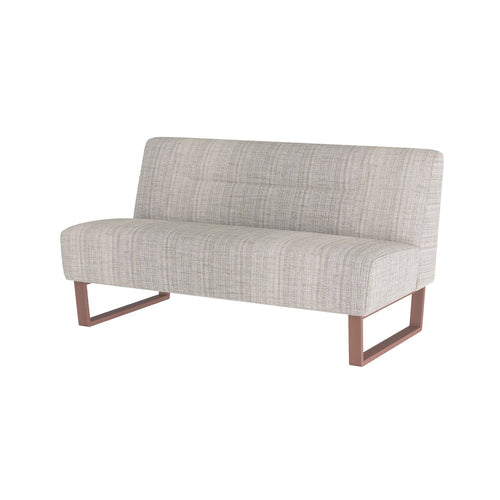 Valeswood Settee Platinum Tweed Dark Walnut