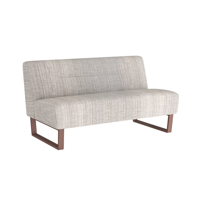 Valeswood Settee Platinum Tweed Dark Walnut