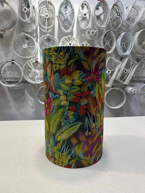 Selva Embroidered Fabric Pendant Drum Shade