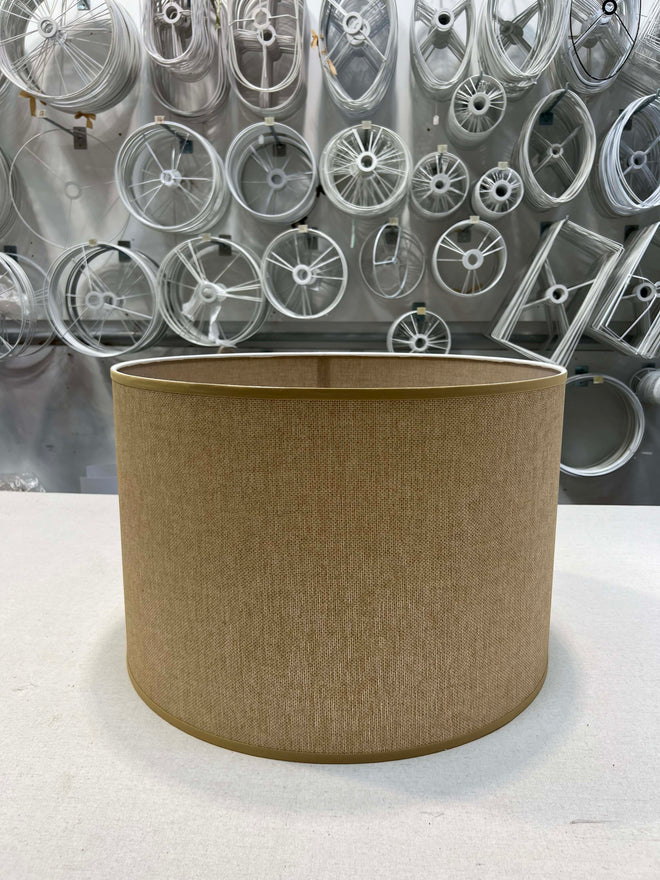 Fawn Raffia Drum Shade