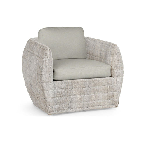 Ventura Swivel Lounge Chair, White Wash