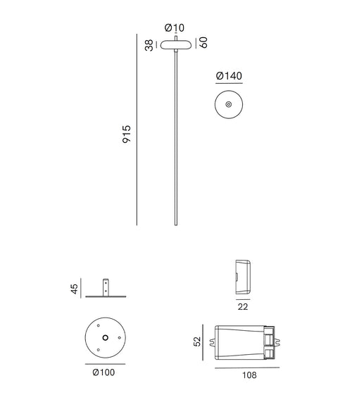 Pantarhei Bollard Light